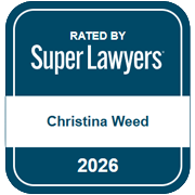 RATED BY Super Lawyers | Christina Weed 2026