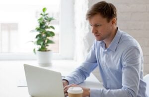 man on laptop