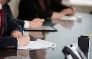lawyers at a table